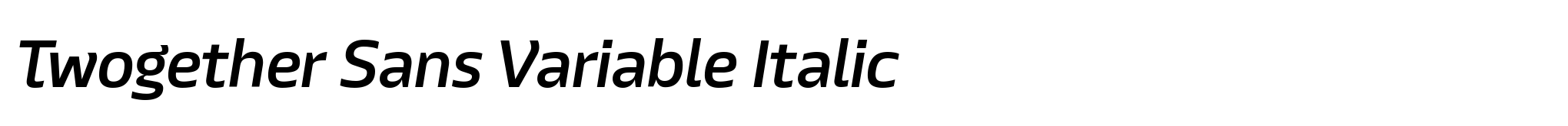 Twogether Sans Variable Italic image